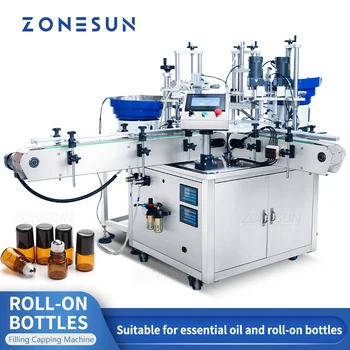 ZONESUN Roll-on Fľaše Plnenie, Obmedzenie Stroj Deodorant Antiperspirant Esenciálny olej, Kvapalina Automatické Magnetické Čerpadla ZS-AFC11