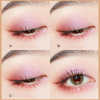Čokoláda 6-farebný Eyeshadow Krém Má Jemnú Textúru, Nepremokavé Potu Ľahko použiteľné dlhotrvajúci Očný make-up Nové Obrázok 2