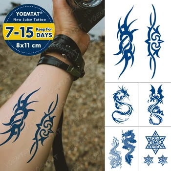 Šťava Trvalé Vodotesné Dočasné Tetovanie Nálepky Plameň Totem Mandala Lotus Flash Tetovanie Mužské Rameno Nohu Body Art Falošné Tatto Ženy