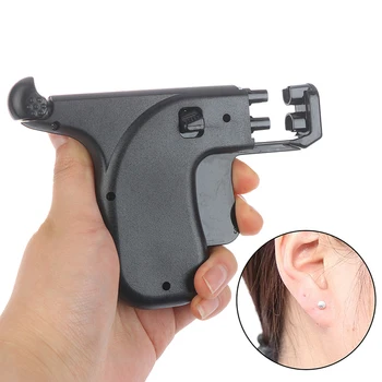 Žiadna Bolesť Profesionálne Bezpečnostné Ear Piercing Nástroj, Dvojité Pištole Plug Stud Náušnice Nástroj Ear Piercing Body Šperky Obrázok 2
