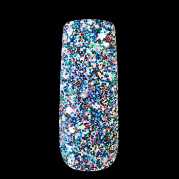 Žiarivo Modré Nechty, Glitter jemný Prach Mix Veľkosť 3D Dizajn, Nail Art Jar Lesk Prášok Sequin Nail Art Decoration 256